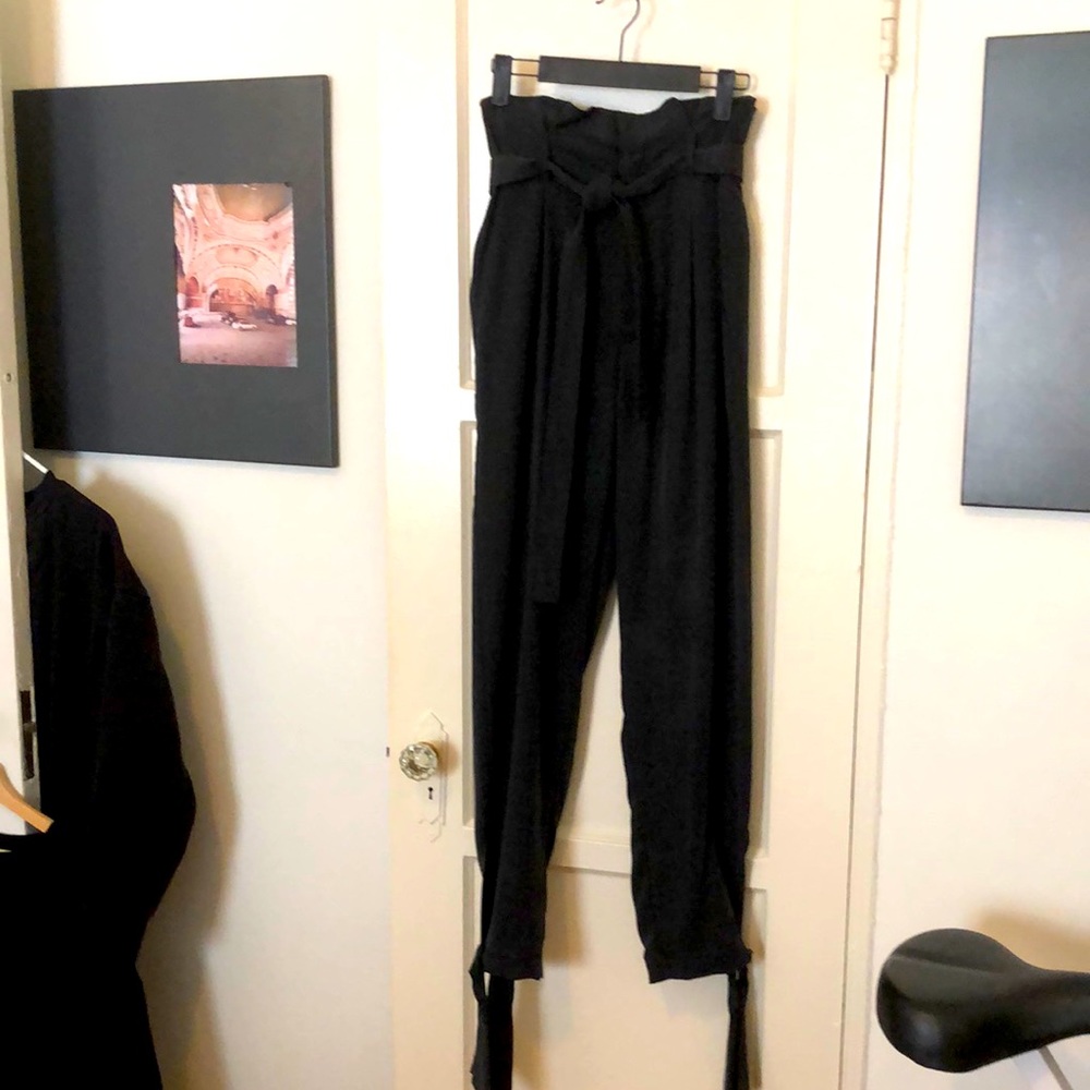 Reformation pants with tie.  Only worn once.  Size 4